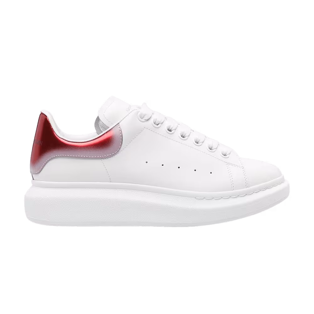Alexander McQueen Oversized Sneaker Faded Heel - White Red