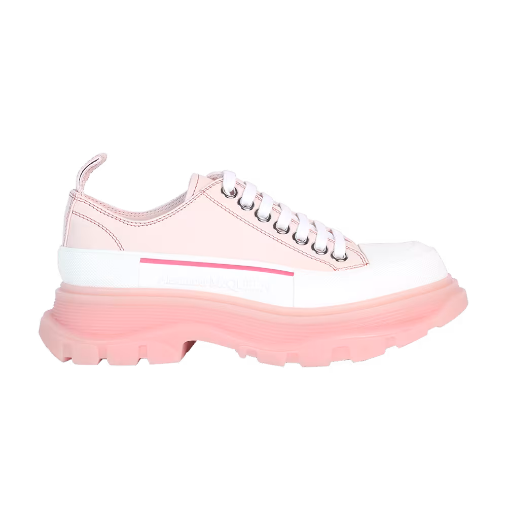 Alexander McQueen Women's Tread Slick Lace Up Tea Rose White