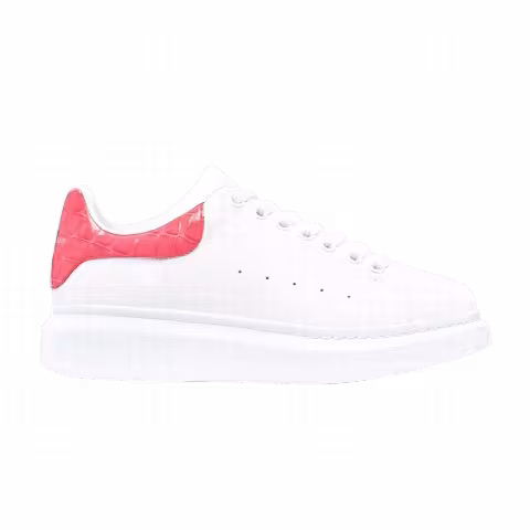 Alexander McQueen Wmns Oversized Sneaker 'White Coral Croc'