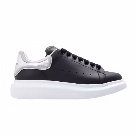 Alexander McQueen Wmns Oversized Sneaker 'Embroidered Heel - Navy Silver'