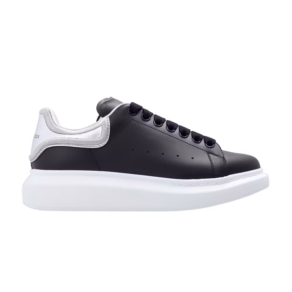 Alexander McQueen Women's Oversized Sneaker Embroidered Heel - Navy Silver