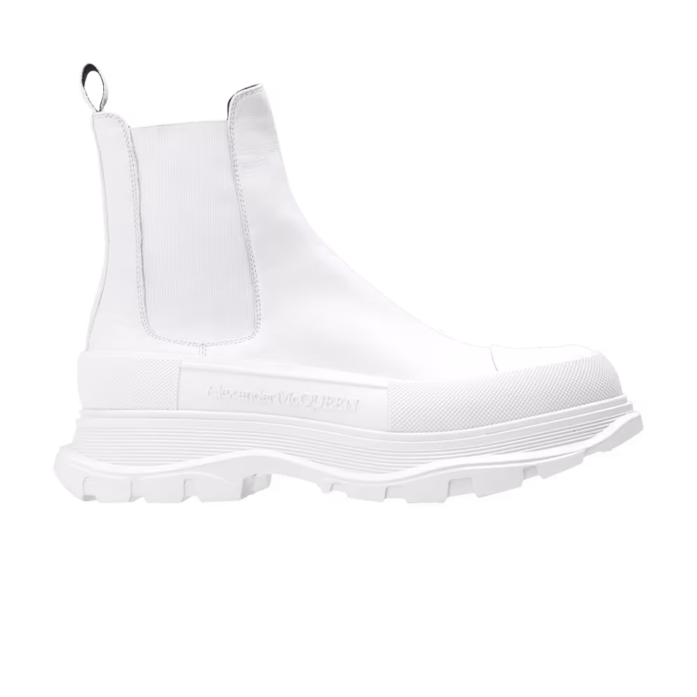 Alexander McQueen Tread Slick Chelsea Boot Triple White