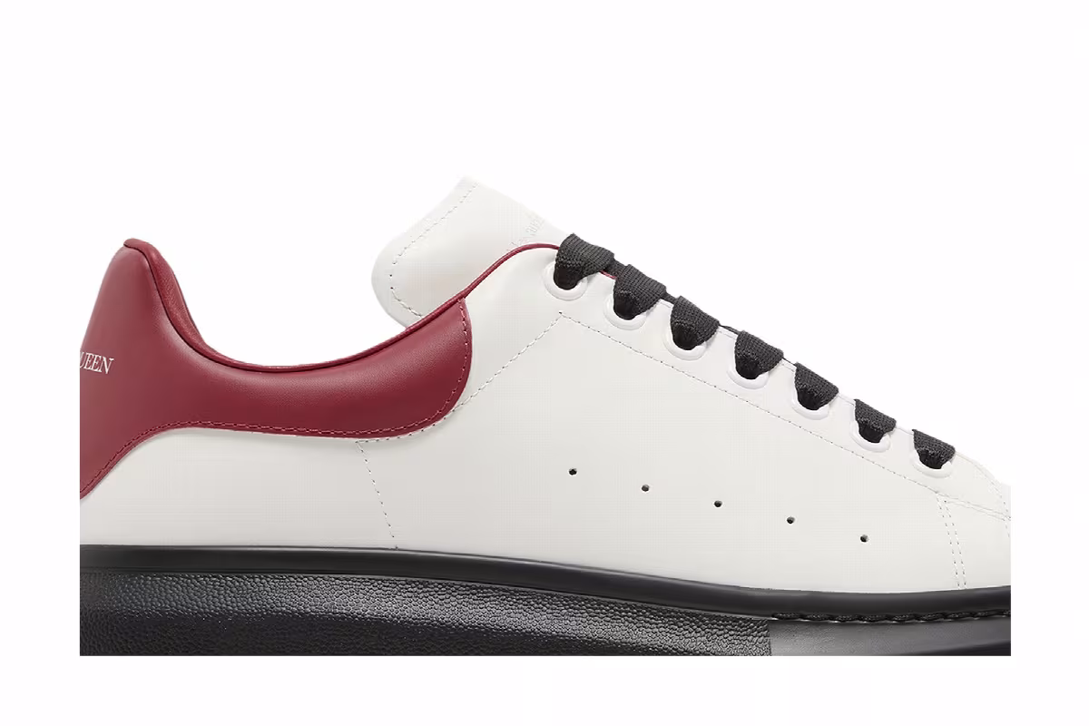 Alexander McQueen Oversized Sneaker New Ivory Garnet, view 3