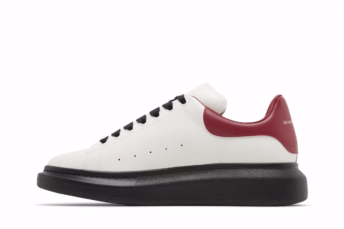 Alexander McQueen Oversized Sneaker New Ivory Garnet, view 4