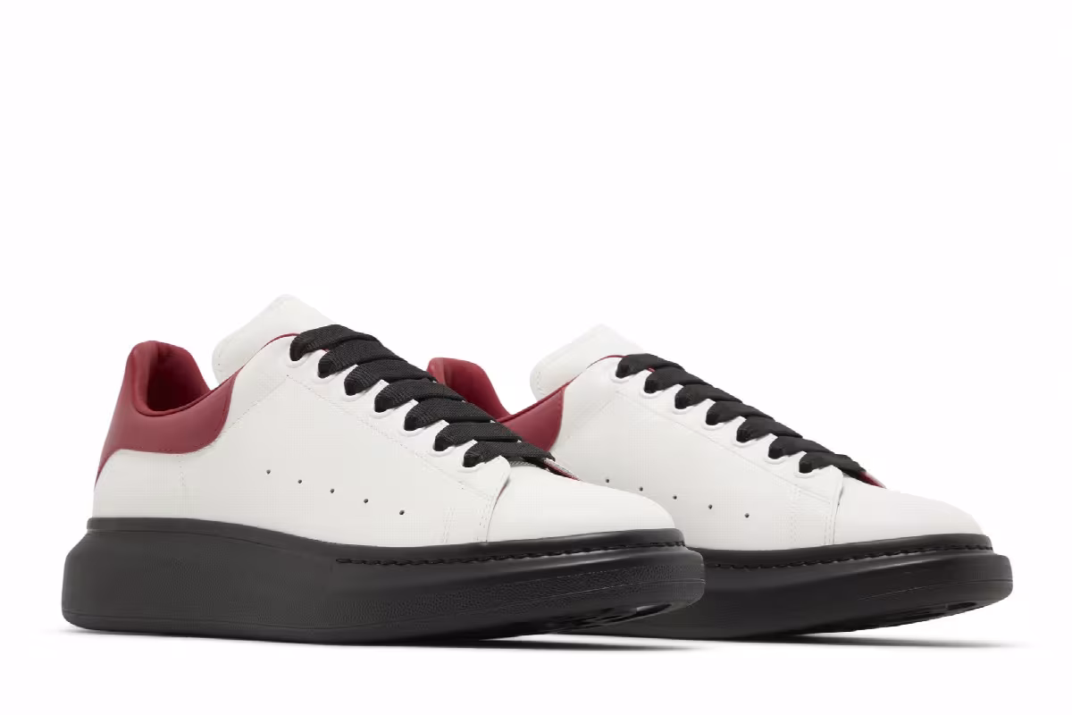 Alexander McQueen Oversized Sneaker New Ivory Garnet, view 9