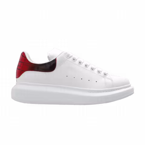 Alexander McQueen Wmns Oversized Sneaker 'Gradient Croc - White Welsh Red'