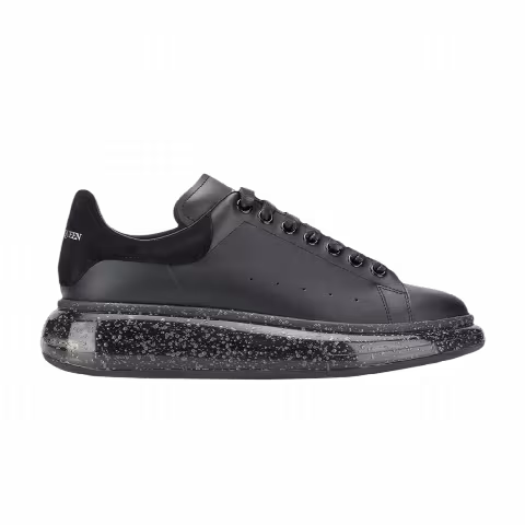 Alexander McQueen Wmns Oversized Sneaker 'Clear Sole - Black Grey Speckled'
