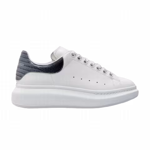 Alexander McQueen Oversized Sneaker 'White Black Silver Croc'
