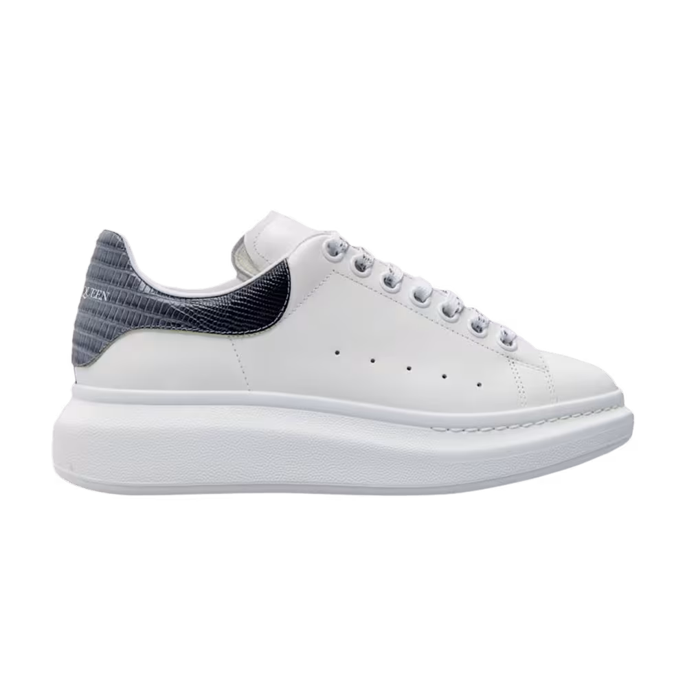 Alexander McQueen Oversized Sneaker White Black Silver Croc