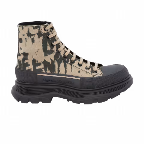 Alexander McQueen Tread Slick Boot 'Beige Black Graffiti'