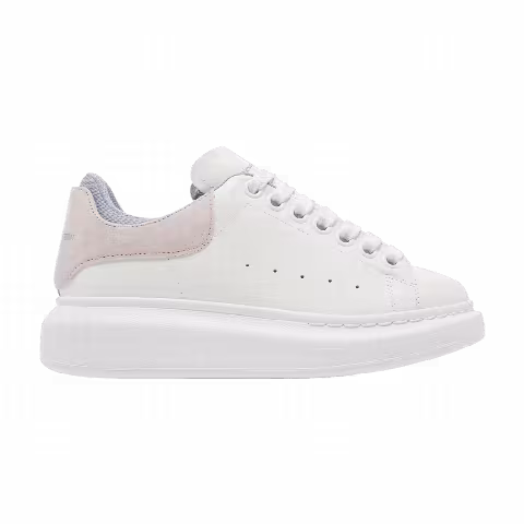 Alexander McQueen Wmns Oversized Sneaker 'Double Heel Tab - White Pastel Pink'