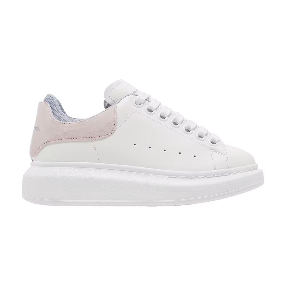 Alexander McQueen Women's Oversized Sneaker Double Heel Tab - White Pastel Pink