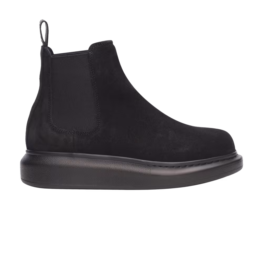 Alexander McQueen Women's Hybrid Chelsea Boot Black Suede