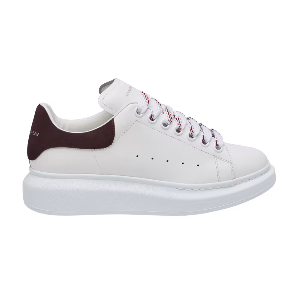 Alexander McQueen Women's Oversized Sneaker White Dark Burgundy