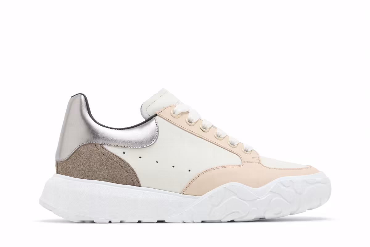 Alexander McQueen Court Trainer White Silver, view 2