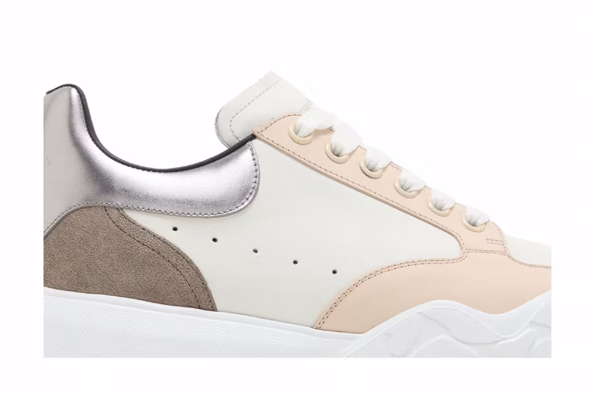 Alexander McQueen Court Trainer White Silver, view 3
