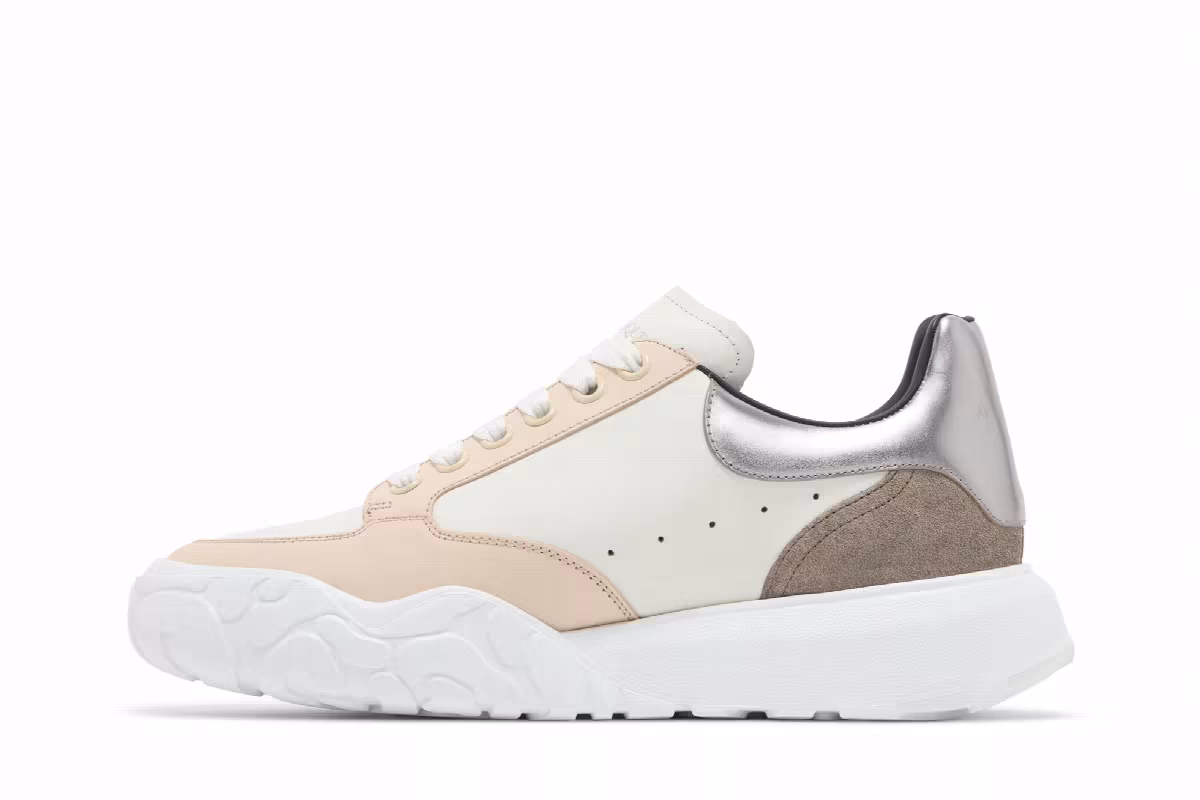 Alexander McQueen Court Trainer White Silver, view 4