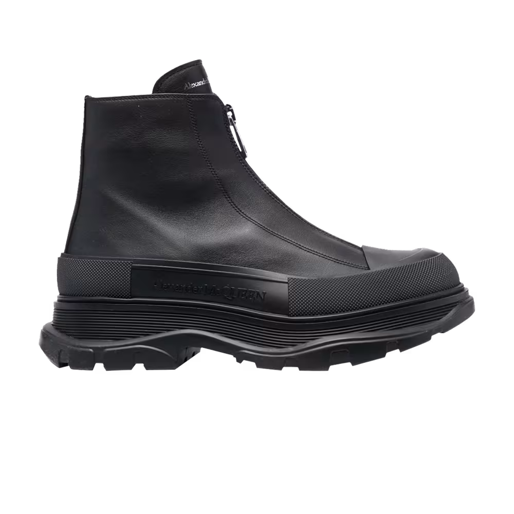 Alexander McQueen Tread Slick Zip Boots Black