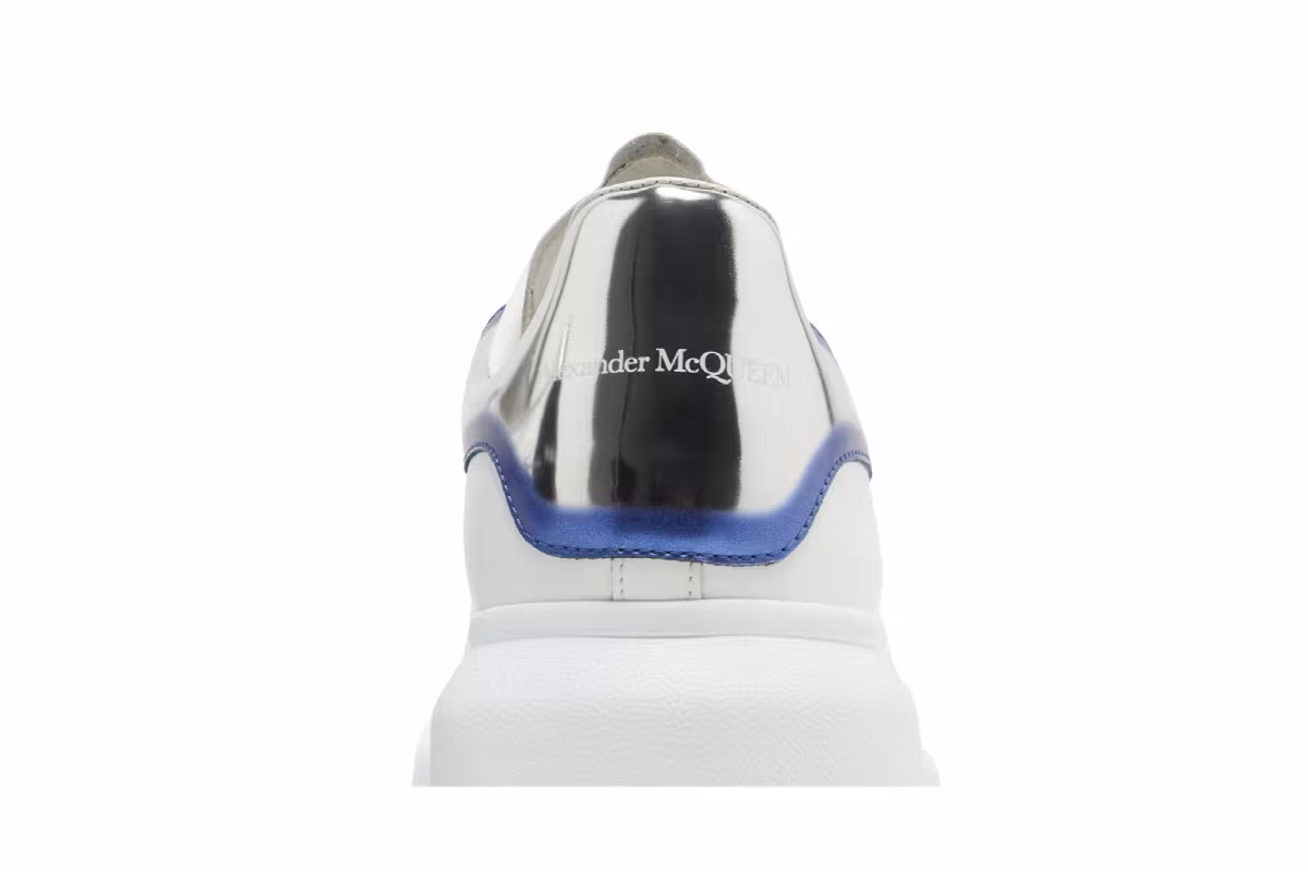 Alexander McQueen Oversized Sneaker White Silver Blue, view 8