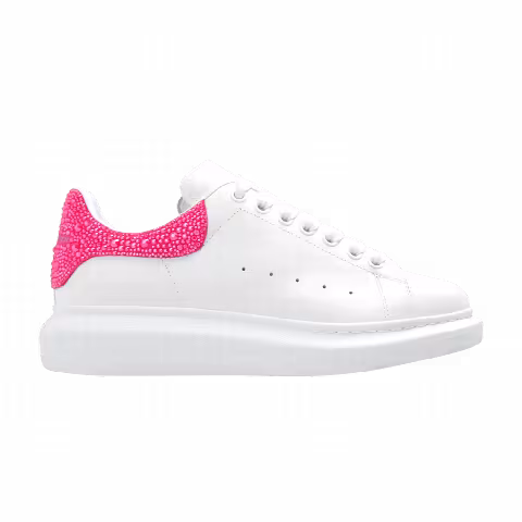 Alexander McQueen Wmns Oversized Sneaker 'White Halo Pink Crystal'