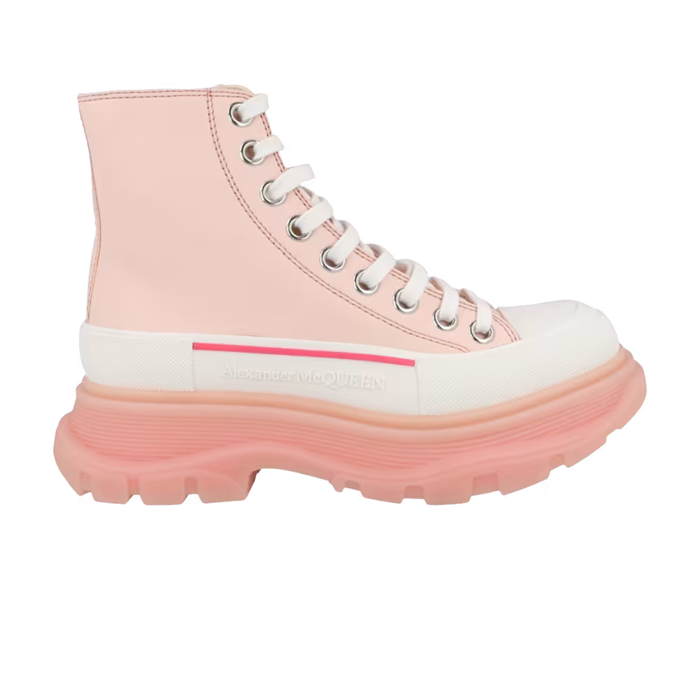 Alexander McQueen Women's Tread Slick Boot Pale Peach White