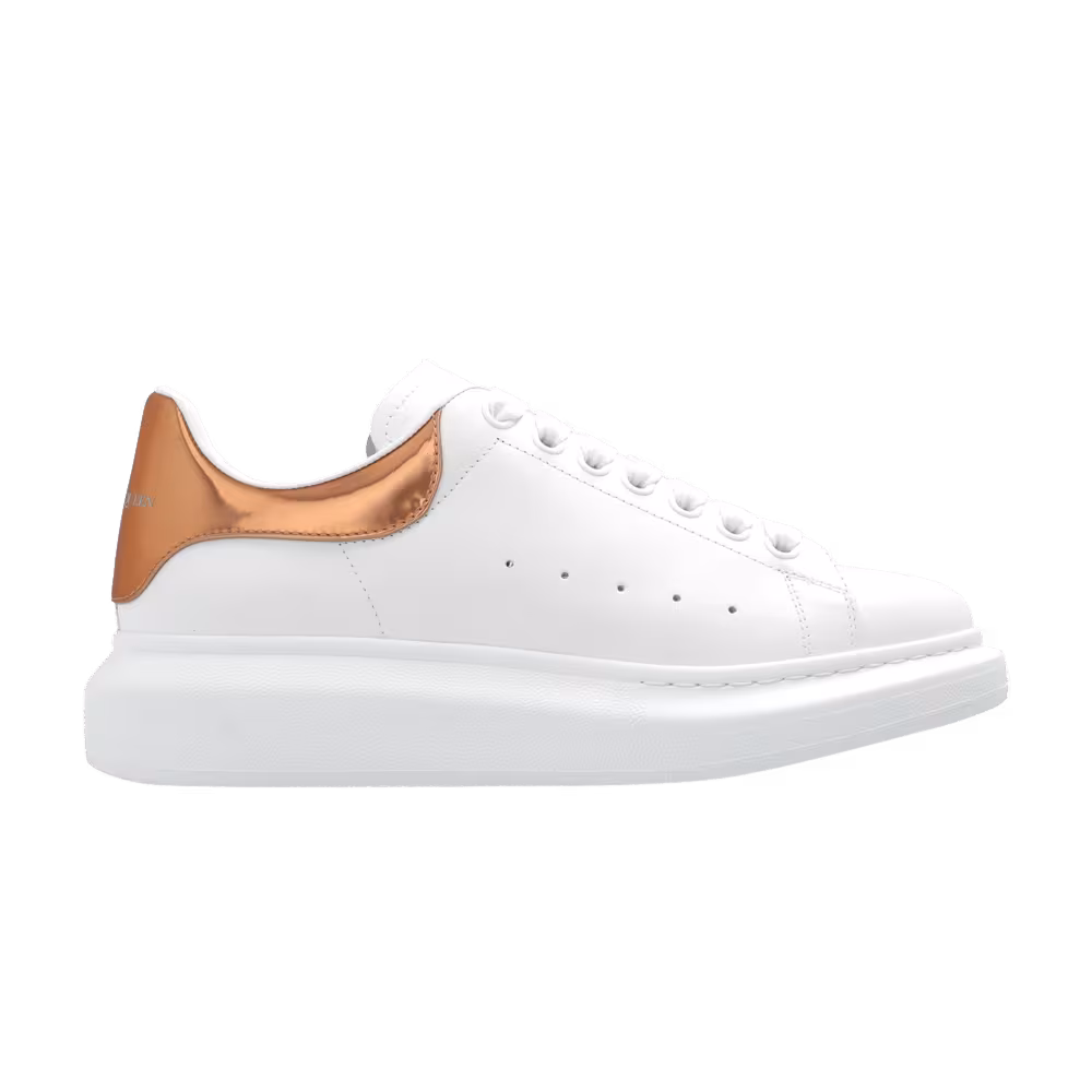 Alexander McQueen Women's Oversized Sneaker White Rose Gold