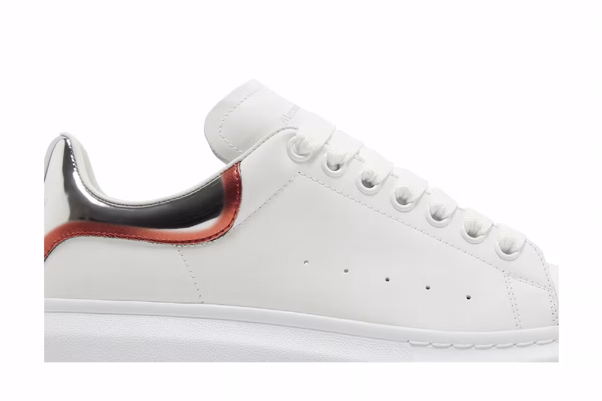 Alexander McQueen Oversized Sneaker White Silver Lust Red, view 3