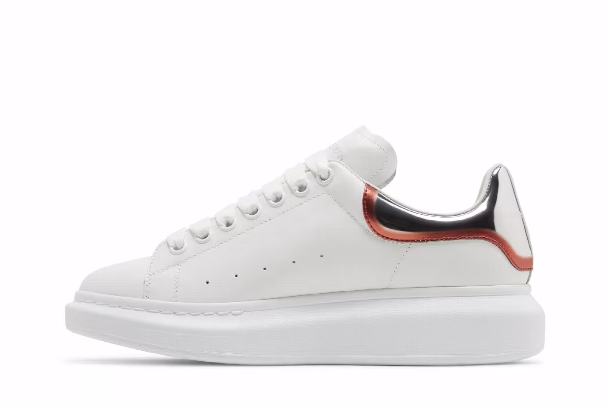 Alexander McQueen Oversized Sneaker White Silver Lust Red, view 4