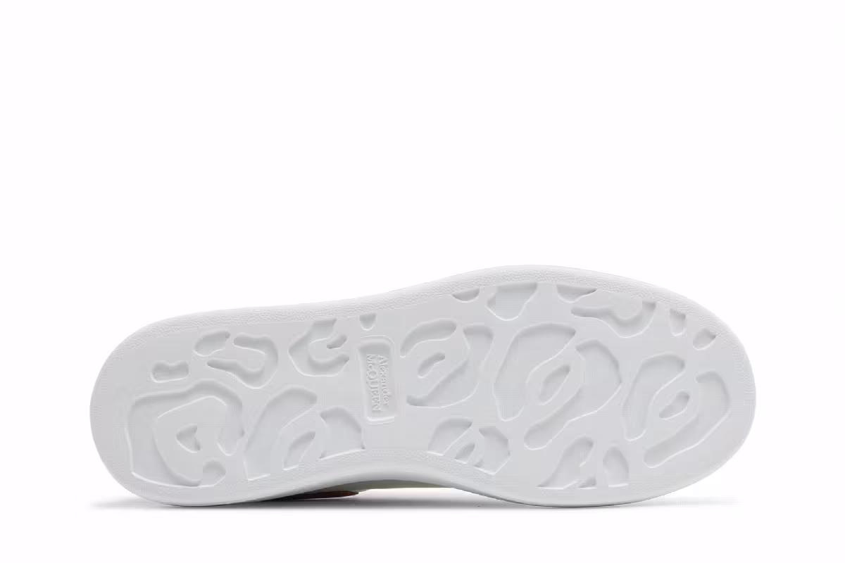 Alexander McQueen Oversized Sneaker White Silver Lust Red, view 5