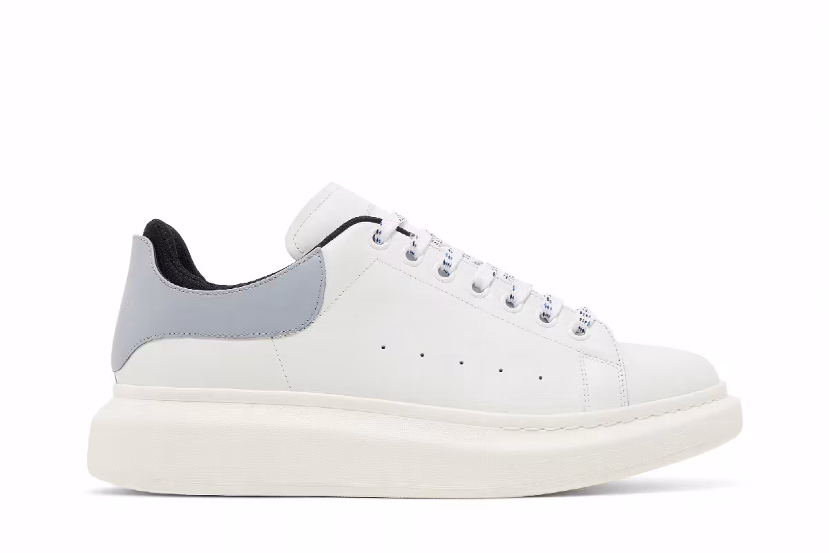 Alexander McQueen Oversized Sneaker White Spring Blue, view 2