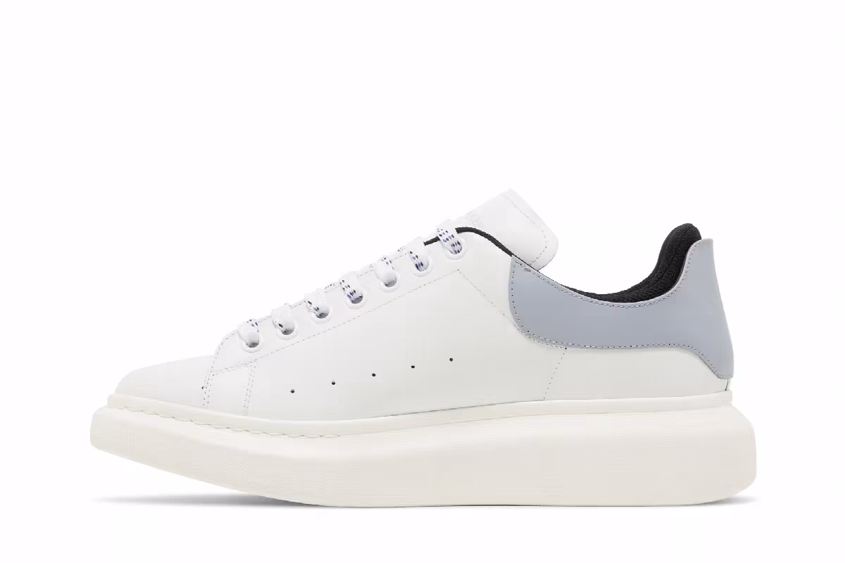 Alexander McQueen Oversized Sneaker White Spring Blue, view 4