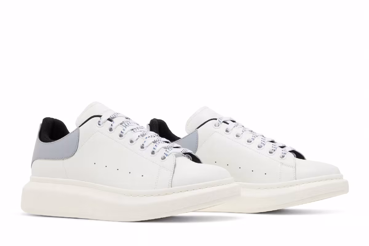 Alexander McQueen Oversized Sneaker White Spring Blue, view 9