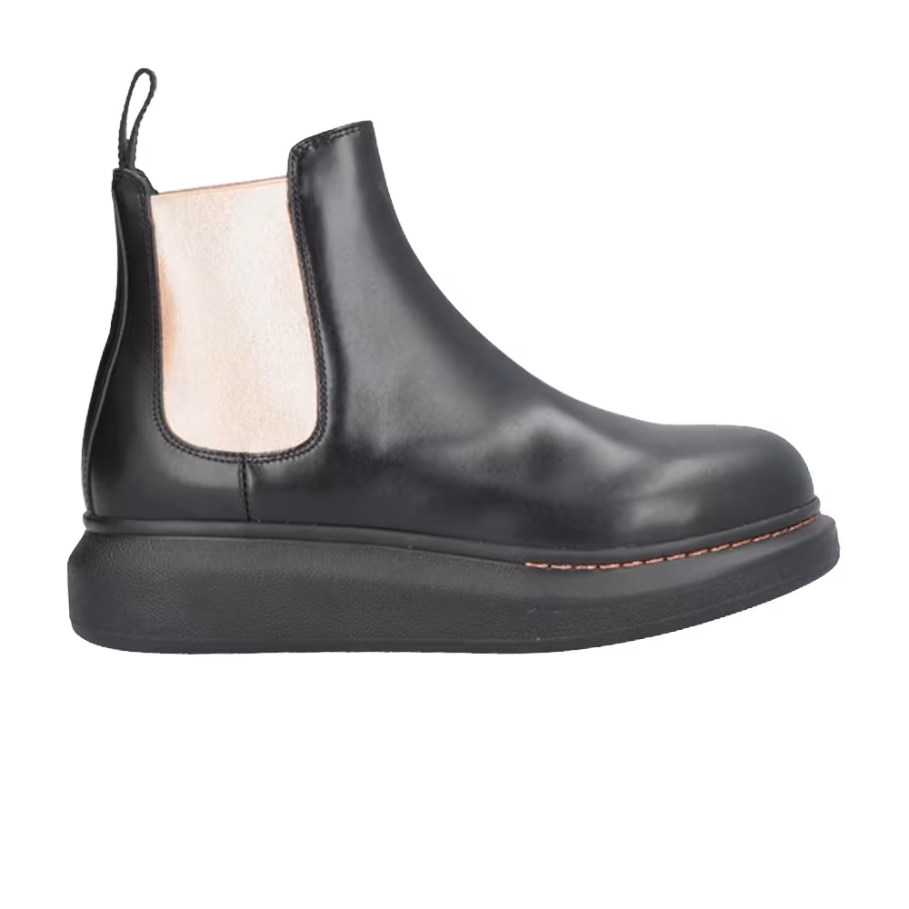 Alexander McQueen Women's Hybrid Chelsea Boot Black Corsage