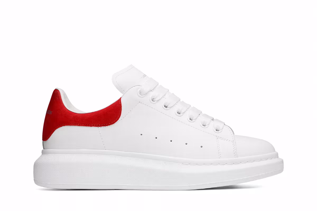 Alexander McQueen Oversized Sneaker White Lust Red, view 2