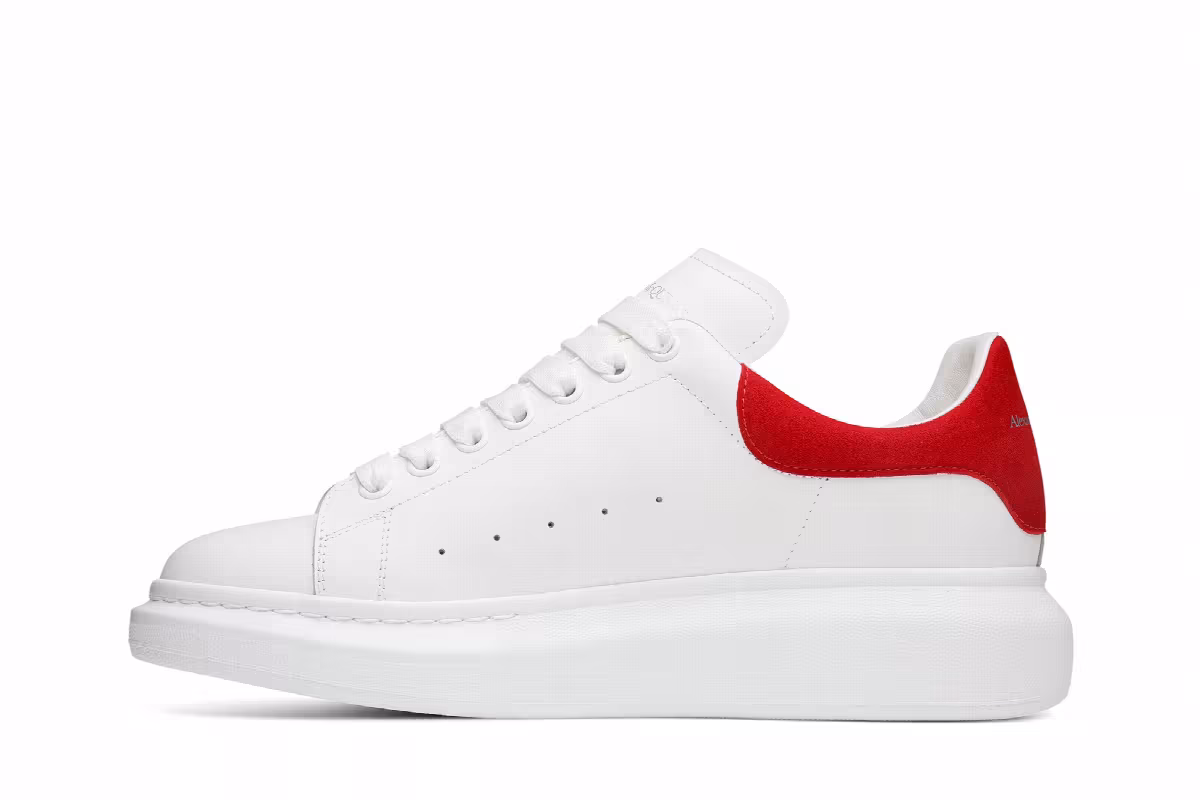 Alexander McQueen Oversized Sneaker White Lust Red, view 4