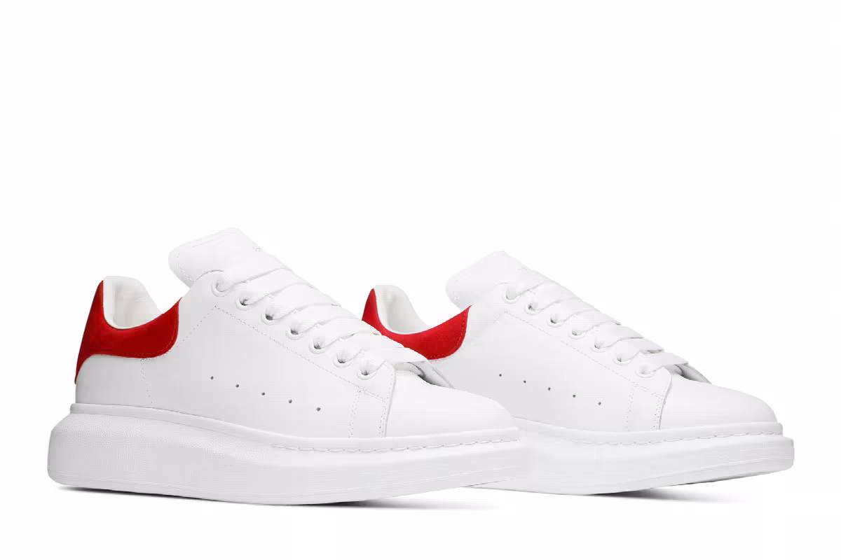 Alexander McQueen Oversized Sneaker White Lust Red, view 9