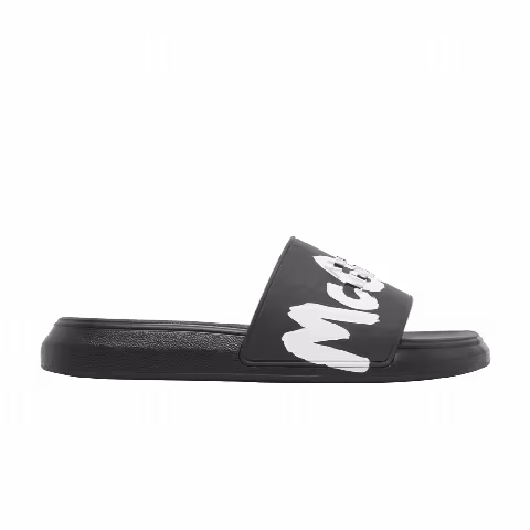Alexander McQueen Rubber Pool Slide 'Graffiti - Black'