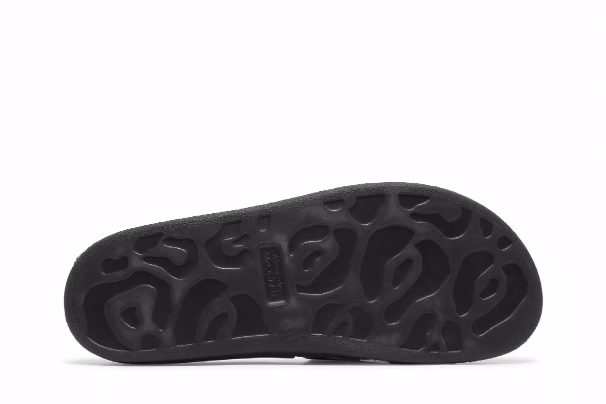 Alexander McQueen Rubber Pool Slide Graffiti - Black, view 5
