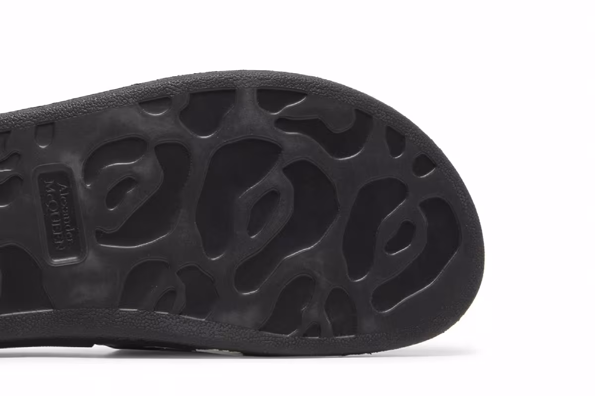 Alexander McQueen Rubber Pool Slide Graffiti - Black, view 6