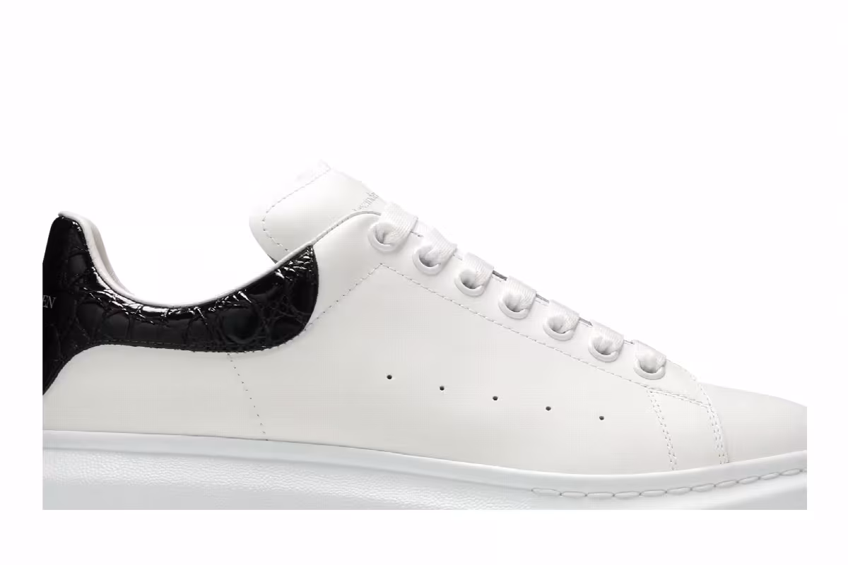 Alexander McQueen Oversized Sneaker Black Crocodile, view 3