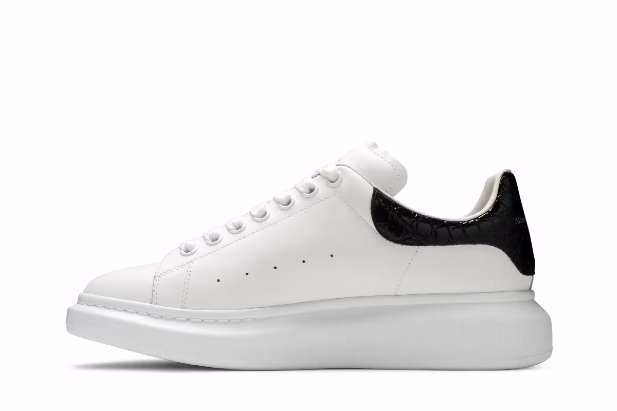Alexander McQueen Oversized Sneaker Black Crocodile, view 4