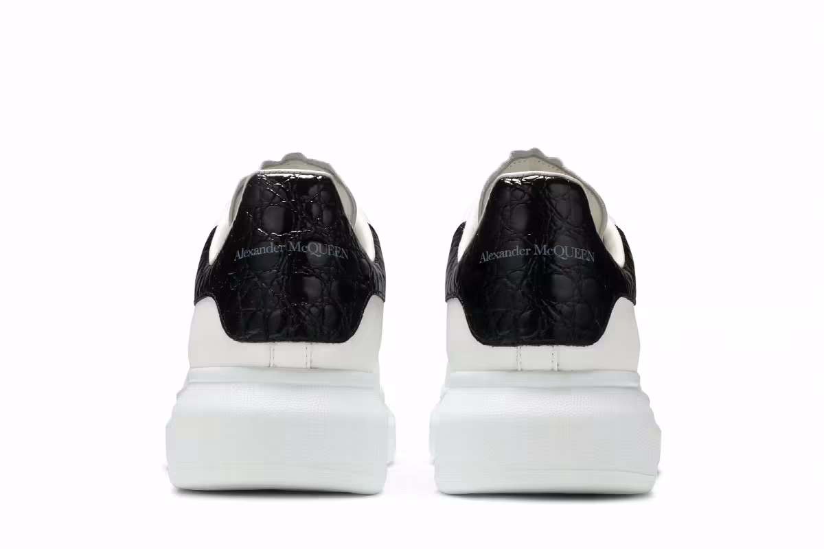 Alexander McQueen Oversized Sneaker Black Crocodile, view 7