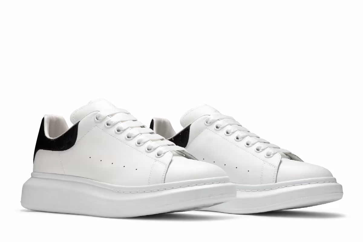 Alexander McQueen Oversized Sneaker Black Crocodile, view 9