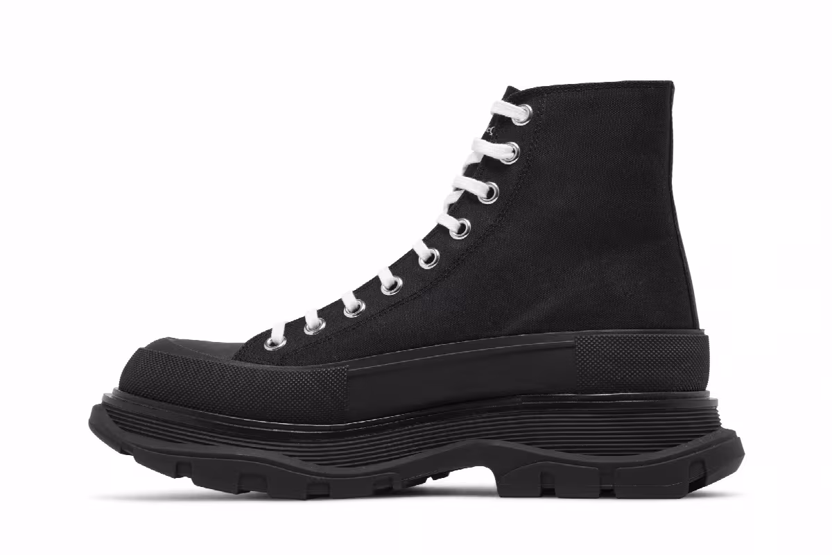 Alexander McQueen Tread Slick Boots Black, view 4