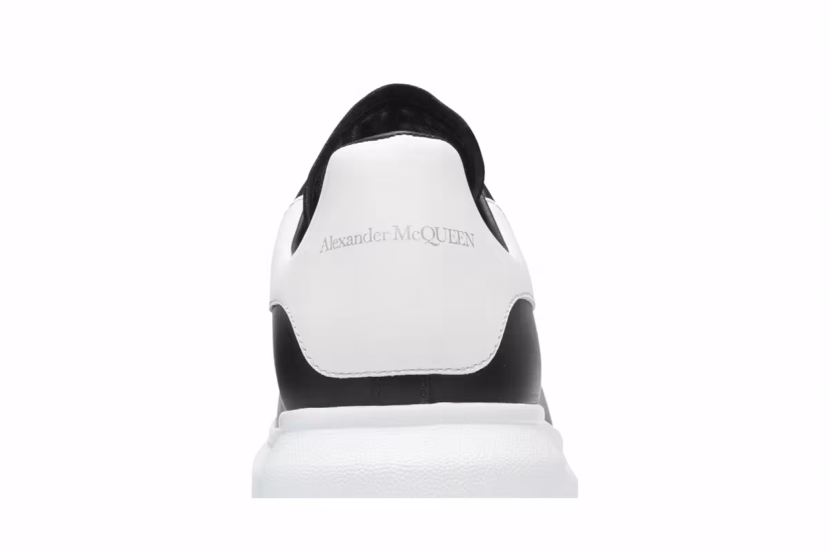 Alexander McQueen Women's Oversized Sneaker Black White, view 8