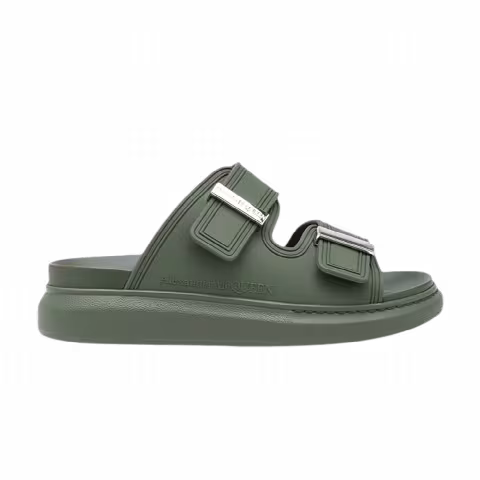 Alexander McQueen Hybrid Double Buckle Sandal 'Khaki'