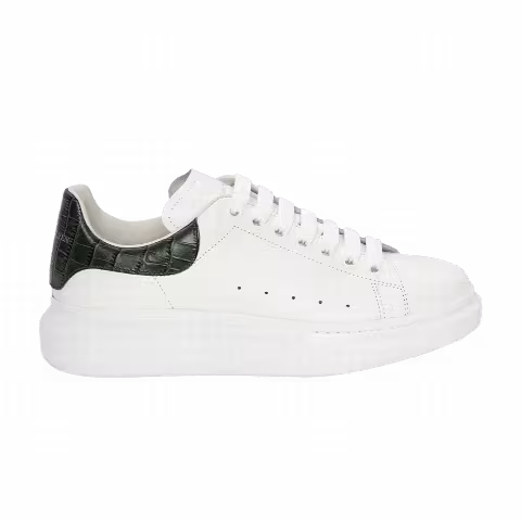 Alexander McQueen Oversized Sneaker 'White Forest Green Crocodile'