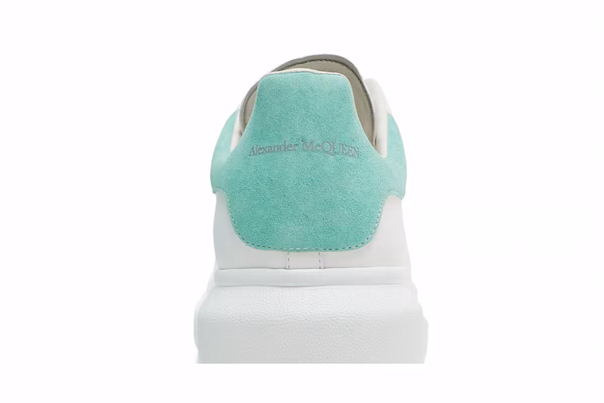 Alexander McQueen Oversized Sneaker White Teal, view 8