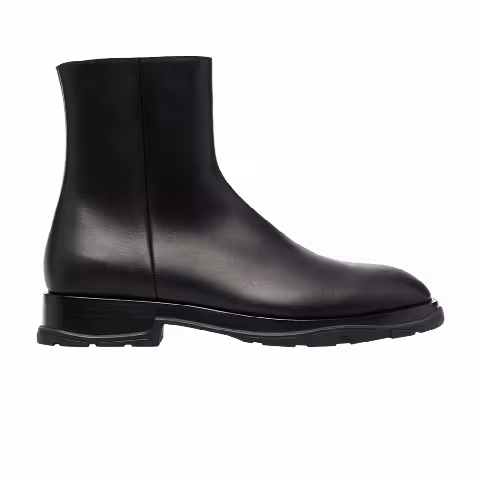Alexander McQueen Half Leather Boot 'Black'