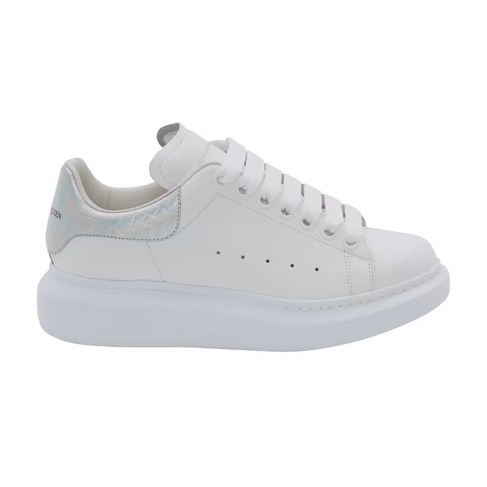 Alexander McQueen Women's Oversized Sneaker White Iridescent